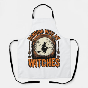 Tablier Chemise Halloween Vintage Accrochage Avec Mes Sorc