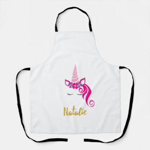 Tablier Chemise Licorne Natalie Enfants Filles Nom Personn
