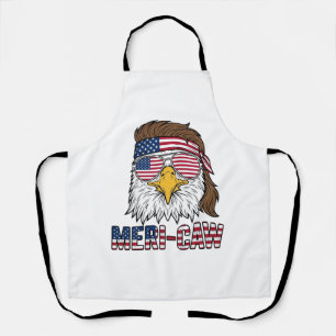 Tablier Chemise Meri-Caw Aigle Patriotique Gravure Vintage