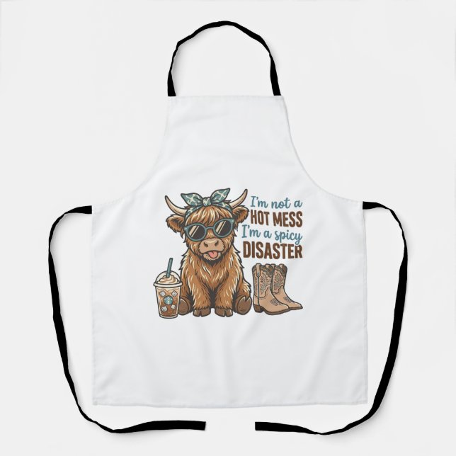 Tablier Chemise occidentale au café de vache des Highlands (Recto)