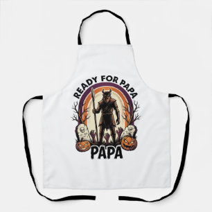 Tablier Chemise Papa Halloween Vintage Cimetière Coucher d