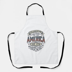 Tablier Chemise patriotique vintage pour le 250e anniversa