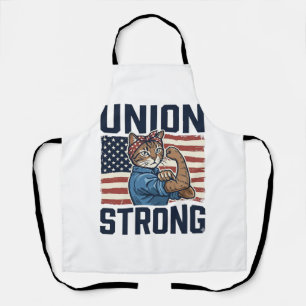 Tablier Chemise Rétro Patriotique Travailleur Félin Union 