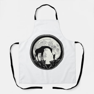 Tablier Chemise silhouette de girafe et d'enfant sous la l