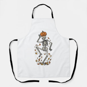 Tablier Chemise squelette de citrouille Art os dansants vi