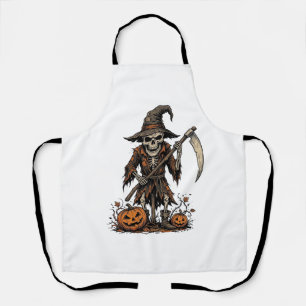 Tablier Chemise squelette épouvantail citrouille Halloween