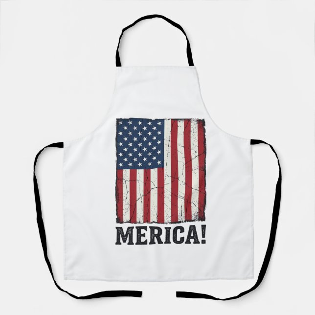 Tablier Chemise vectorielle patriotique drapeau Merica en  (Recto)