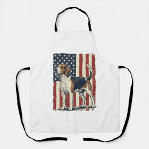 Tablier Chemise vectorielle vintage Hound Dog Patriotic Fl