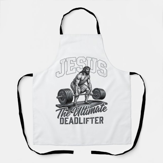 Tablier Chemise Vectorielle Vintage Jésus Ultimate Deadlif (Recto)