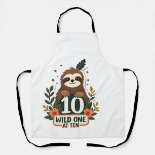 Tablier Chemise vintage de paresseux pour 10e anniversaire