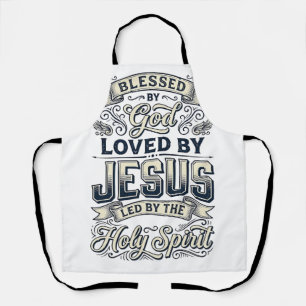 Tablier Chemise Vintage Esprit Saint Jésus Bénis par Dieu