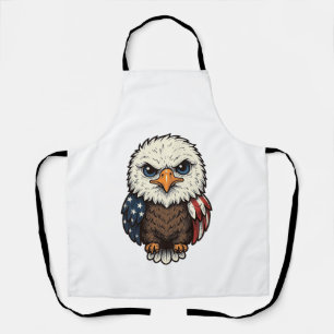 Tablier Chemise vintage gravée avec un bébé aigle patrioti
