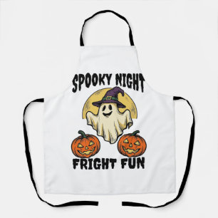 Tablier Chemise Vintage Halloween Fantôme Citrouille Effra