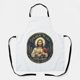 Tablier Chemise Vintage Jésus Retraite Chrétienne