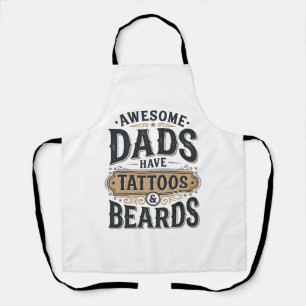 Tablier Chemises Vintage pour Papas Géniaux avec Tatouages