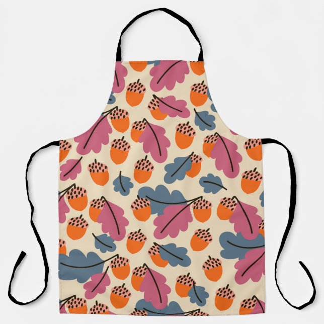 Tablier Chêne d'automne : Feuilles et Motifs d'Acorns (Recto)