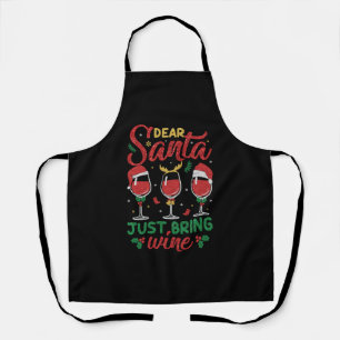 Tablier Cher Père Noël, Apportez Du Vin