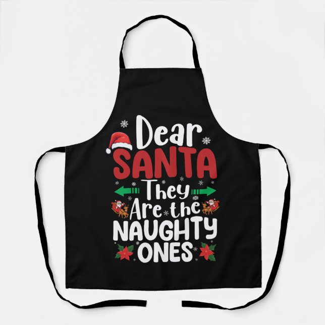 Tablier Cher Père Noël Ils Sont Vilains Noël Matchin (Recto)