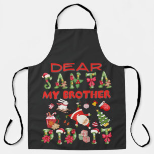 Tablier Cher Père Noël, Mon Frère L'A Fait Avec Des Jumeau