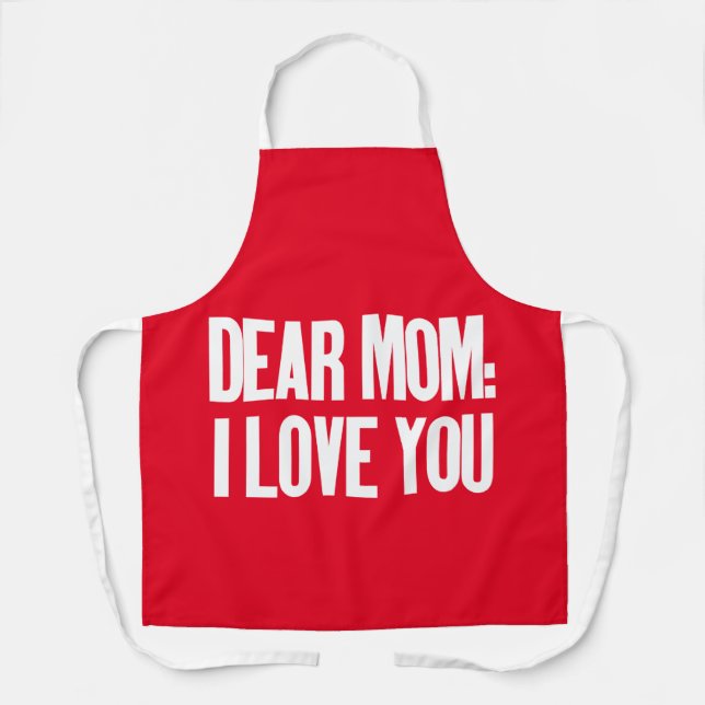 Tablier Chère maman, je t'aime (Recto)