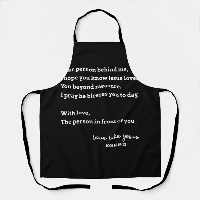 Tablier Chère Personne Derrière Moi J'Espère Connaître Jés (Recto)