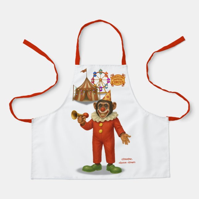 Tablier Chester, clown de cirque (Recto)