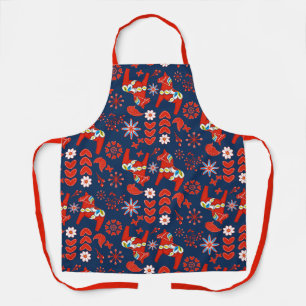 Tablier Cheval Dala Scandinave Bleu