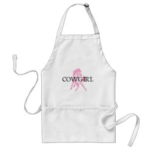 Tablier Cheval de Bronc de cow-girl (version rose de
