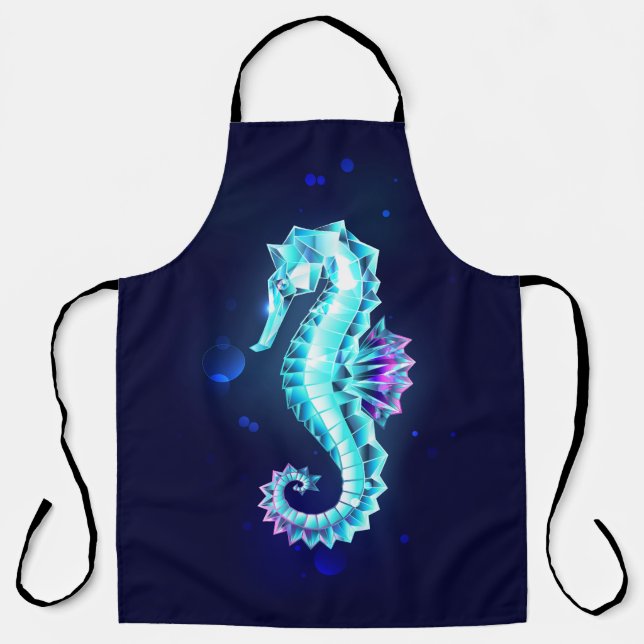 Tablier Cheval de mer de glace cristal sur Arrière - plan  (Recto)