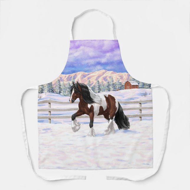 Tablier Cheval de Tinker Tinker Gypsy Vanner Brown Pinto (Recto)