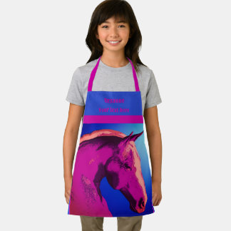 Tablier Cheval Tête Abstraite Couleurs Personnalisées