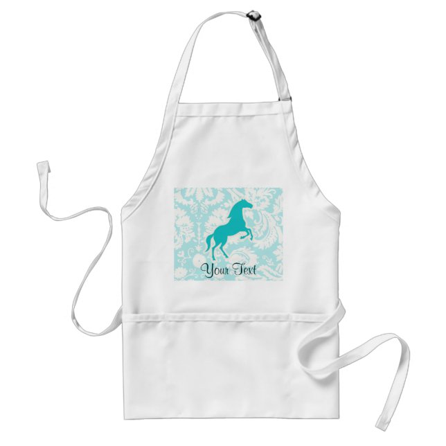 Tablier Cheval turquoise (Devant)