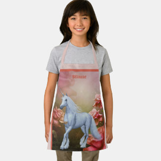 Tablier Cheval Unicorn Et Roses Personnalisés