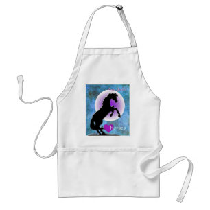 Tablier Chevaux de coeur V (bleu/vert)