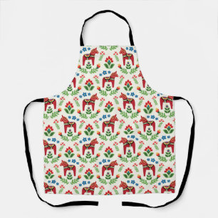 Tablier Chevaux de Dala suédois Apron rouge