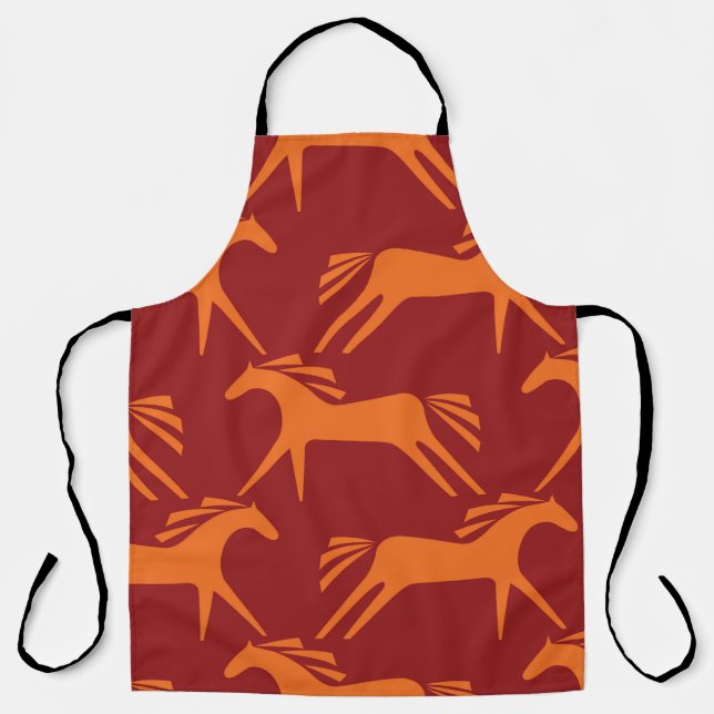 Tablier Chevaux motifs sans couture (Recto)