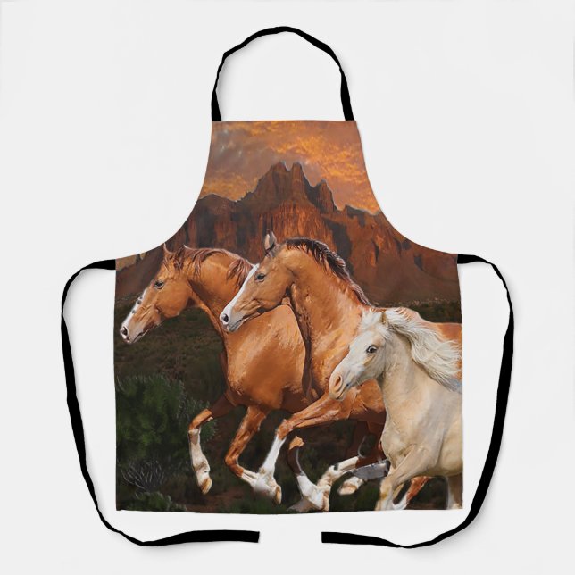 Tablier Chevaux sauvages d'Arizona (Recto)