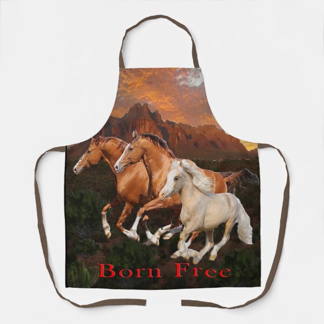 Tablier Chevaux sauvages d'Arizona (Recto)