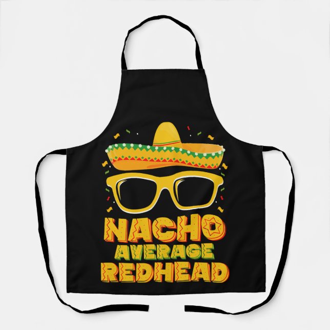 Tablier Cheveux roux moyens nacho mexicain Cinco De Mayo (Recto)