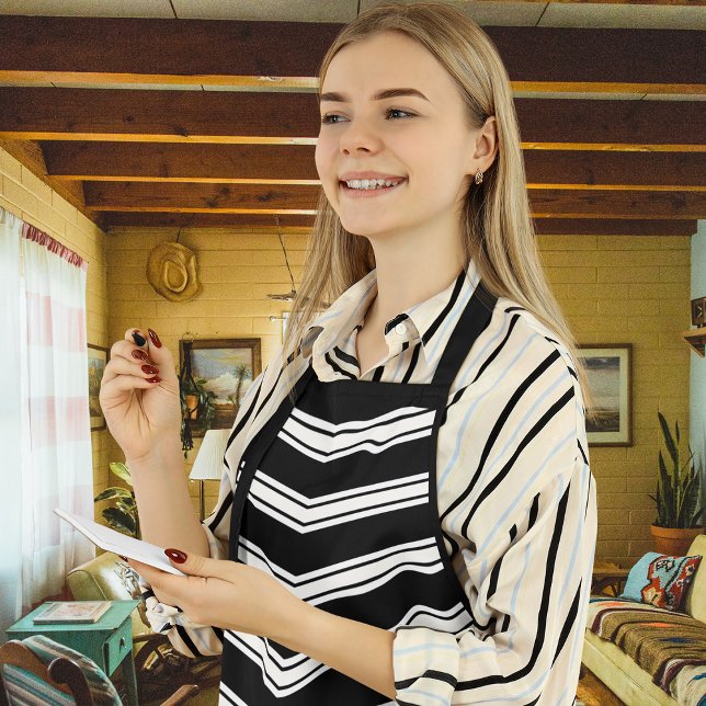 Tablier Chevrons Bleus Et Blancs (Créateur téléchargé)