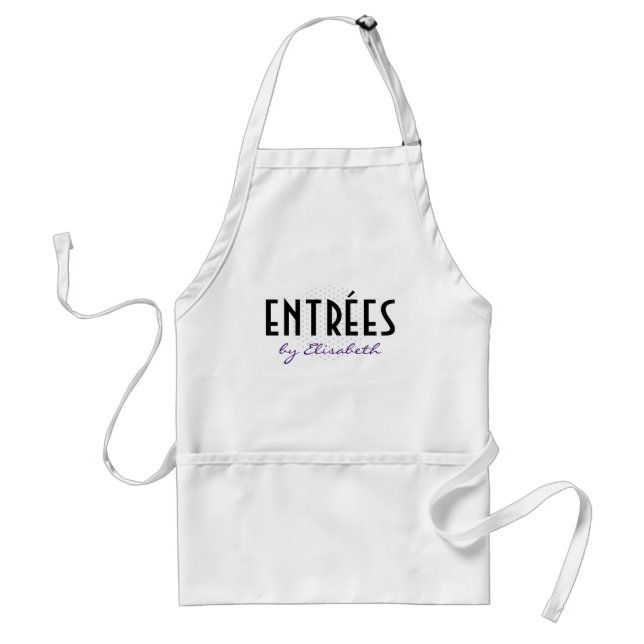 Tablier chic et personnalisable avec le pois (Devant)