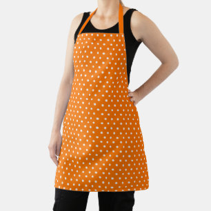 Tablier Chic Motif Polka Orange