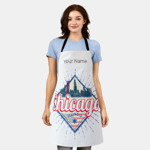 Tablier Chicago Illinois États-Unis Rétro Ciel USA