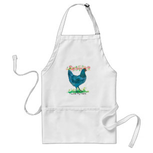 Tablier Chicken Farmer I Love My Hens Blue