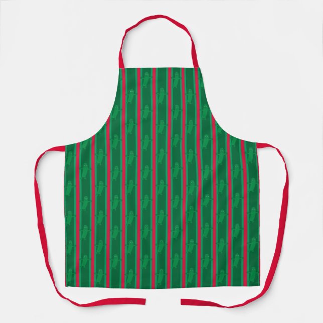Tablier Chicket de Noël amusant et fantaisiste (Recto)