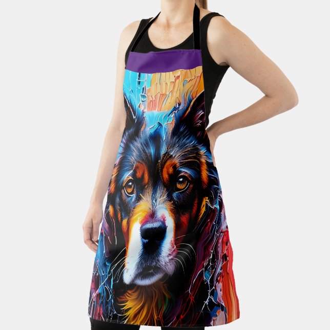 Tablier chien Abstrait de couleur de splash (Insitu)