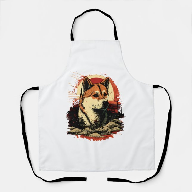 Tablier Chien Akita Inu (Recto)