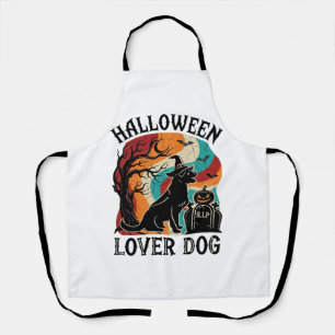 Tablier Chien amateur d'Halloween Chapeau de sorcière Citr