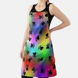 Tablier Chien arc-en-ciel Empreintes de pattes