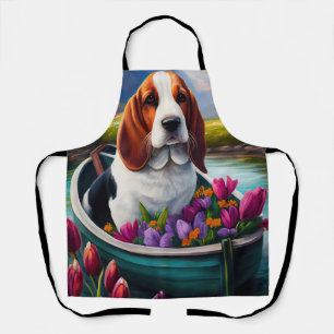Tablier Chien Basset Hound sur une pagaie : Une aventure p